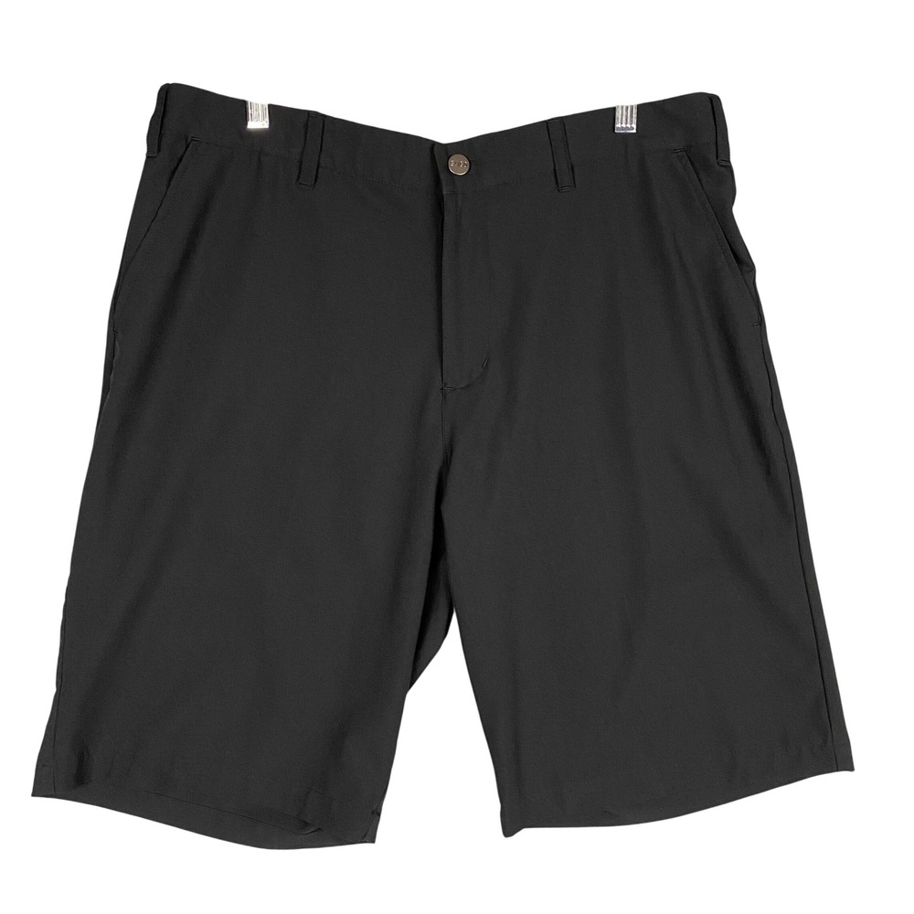 SLIGO Mens Black‎ Golf Shorts Size 34 Stretch Polyester Flat Front Performance